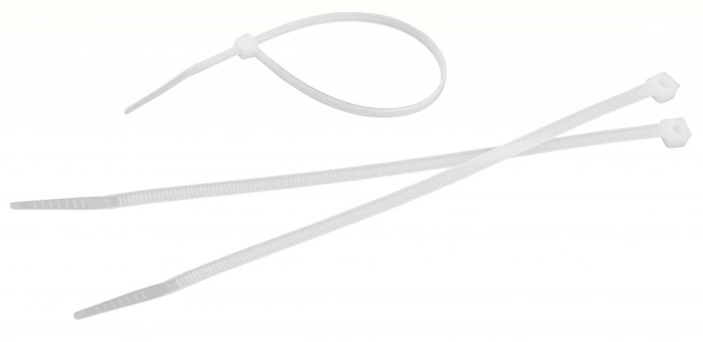 Colier din nailon pentru cabluri 2,5x100 mm alb, 100 buc